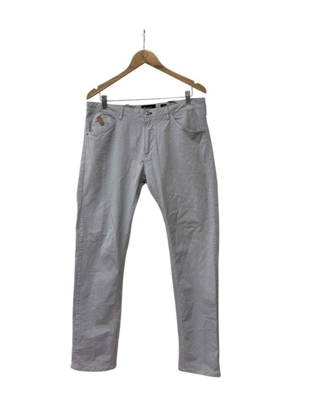 Massimo Mens Taupe Pants Casual Fit Cotton 34